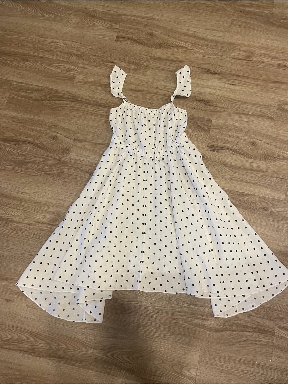 Lilly Pilly White Polka Dot Sundress size S NWT Straps with ruffles - Picture 3 of 8